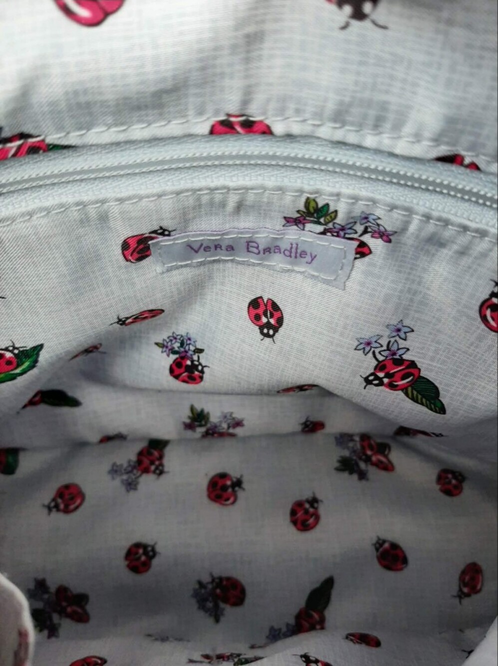 VERA BRADLEY 2019 "Carson" Bag 3 Pc "Lavender Meadow" Set - Picture 8 of 12